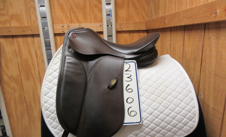 Selle De Dressage Jeffries 17.5 Pouces Cuir Noir - Occasion état Impeccable